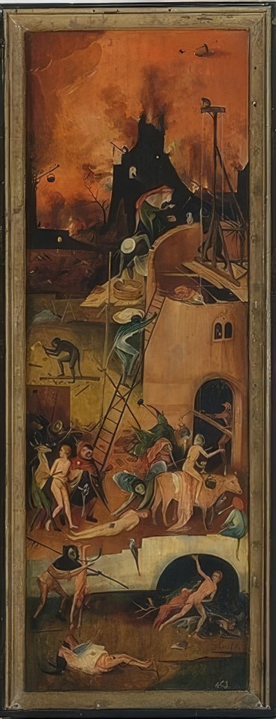 Le Chariot de foin (Triptyque). Panneau gauche - Hieronymus Bosch