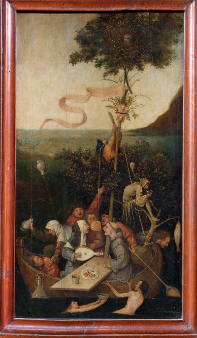 Le bateau des fous, vers 1500 (peinture sur bois) - Hieronymus Bosch