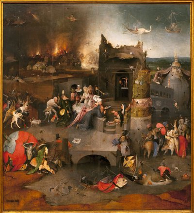 Triptyque des tentations - partie centrale : la tentation de Saint Antoine le Grand (ou Saint Antoine l