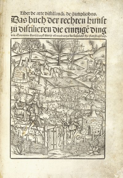 Page de titre, illustrant des distilleries d