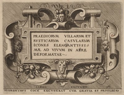 Page de titre de « Praediorum Villarum » - Hieronymus Cock