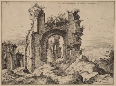 Vue des thermes de Caracalla - Hieronymus Cock