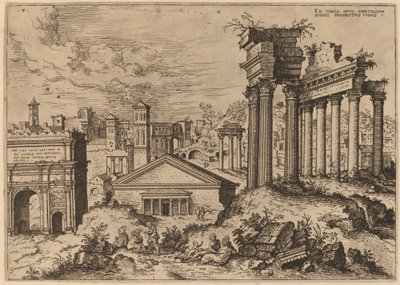 Vue du Forum depuis la base du Capitole - Hieronymus Cock