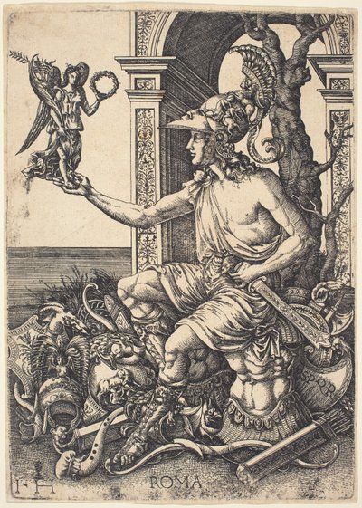 Allégorie de Rome - Hieronymus Hopfer after Giovanni Battista Palumba