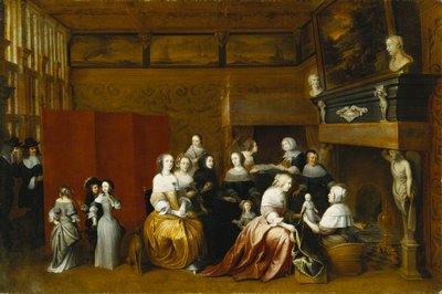 Dames célébrant la naissance d
