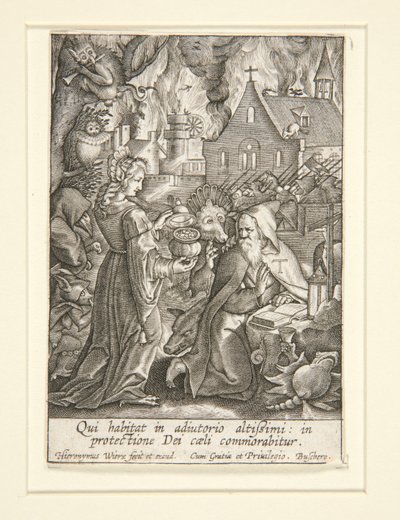 La tentation de Saint Antoine - Hieronymus Wierix