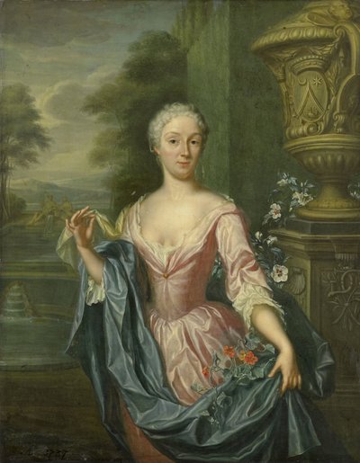 Portrait de Claudine van Royen (née en 1712), épouse de Pieter Teding van Berkhout - Hieronymus van der Mij