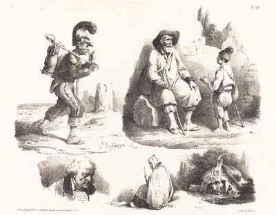 Cinq vignettes - Hippolyte Bellange