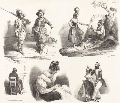 Cinq vignettes - Hippolyte Bellange