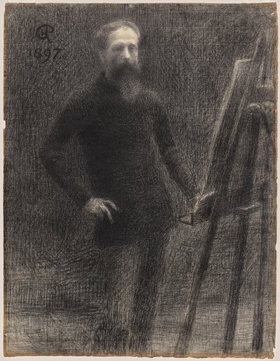 Autoportrait au chevalet - Hippolyte Petitjean