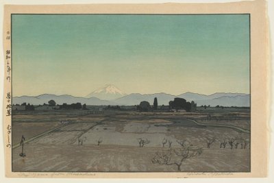 Fuji de Musashino, de la série, Dix vues du mont Fuji, ère Showa - Hiroshi Yoshida