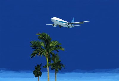Avion et palmier - Hiroyuki Izutsu