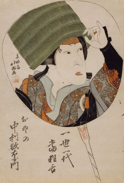 Acteur - Conception pour un éventail - Hokushiu Hokushiu