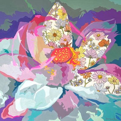 Abstrait floral #10 - Holly Boruck