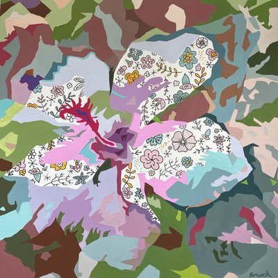 Abstrait floral #7 - Holly Boruck