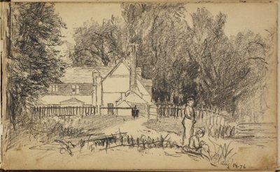 Une maison et deux personnages - Homer Dodge Martin