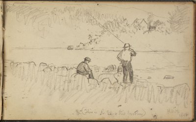 Deux hommes pêchant - Homer Dodge Martin