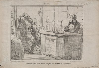 Actualités n° 252 : Condamné pour avoir vendu un tas de sable au lieu de sucre brun humide, 1855 - Honoré Daumier