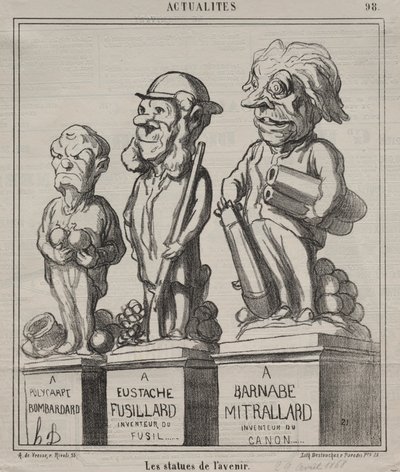 Actualités planche 98 : Statues du futur, 1868 - Honoré Daumier