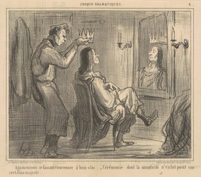 Agamemnon se faisant couronner à huis-clos - Honoré Daumier