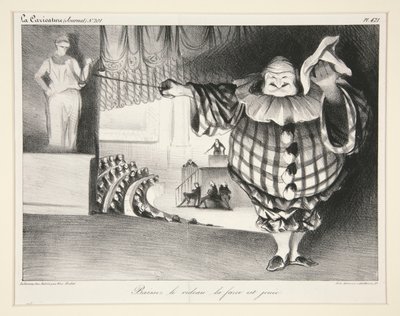 Baissez le rideau, la farce est jouée., pl. 421 du journal La Caricature no. 201 - Honoré Daumier