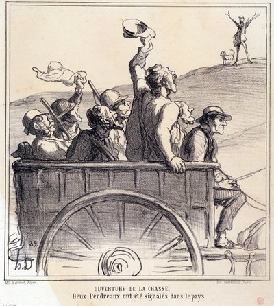 Caricature sur les chasseurs. Série Croquis d