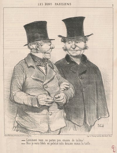 Comment vous ne portez pas encore de talma? - Honoré Daumier