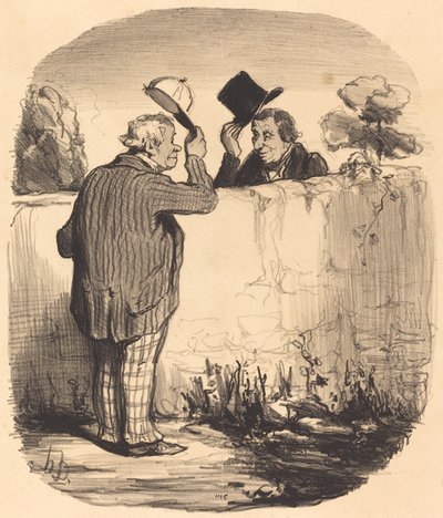 Deux bons voisins - Honoré Daumier