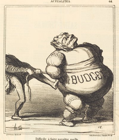 Difficile à faire paraître svelte - Honoré Daumier