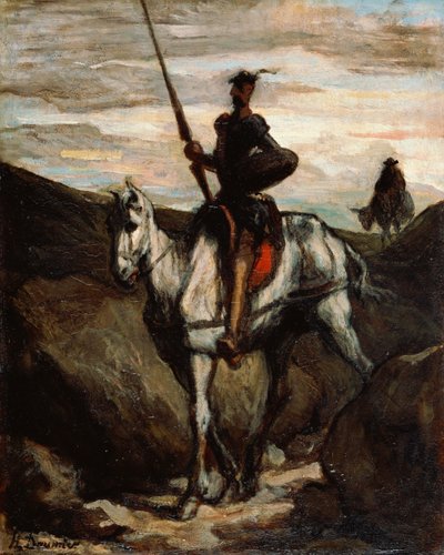 Don Quichotte dans les montagnes - Honoré Daumier