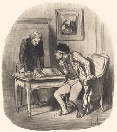 Le Compte est-il bien exact?... - Honoré Daumier