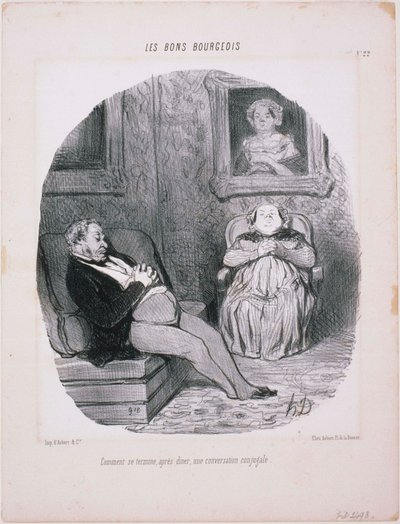 Les Bons Bourgeois: Comment se termine...Une conversation conjugale - Honoré Daumier