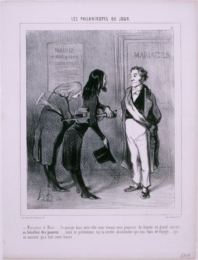 Les Philantropes du Jour: Monsieur le Maire…De passage dans votre ville… - Honoré Daumier