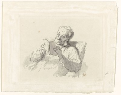 Homme lisant - Honoré Daumier