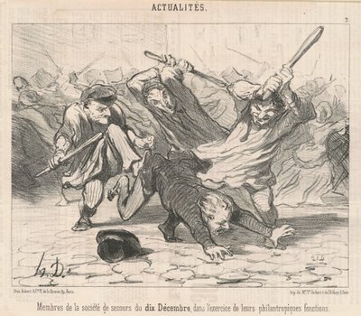 Membres de la société de secours du Dix-Décembre - Honoré Daumier