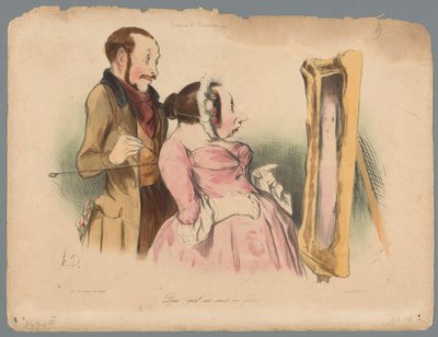Modèle du peintre critiquant son portrait (Croquis d
