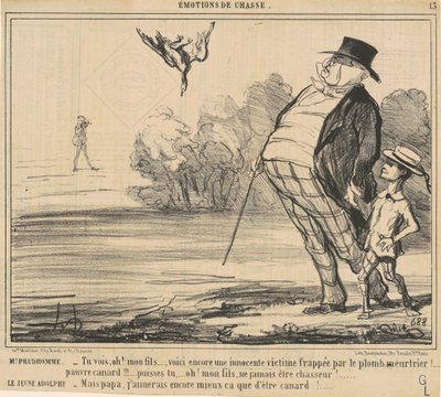 M. Prudhomme. Tu vois, Oh! Mon fils ... - Honoré Daumier