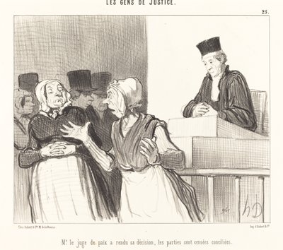 M. le Juge de paix a rendu sa décision... - Honoré Daumier