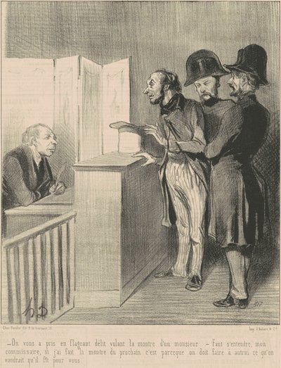 On vous a pris en flagrant délit... - Honoré Daumier