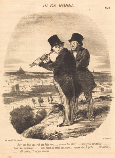 Pour une belle vue, voilà une belle vue!... - Honoré Daumier