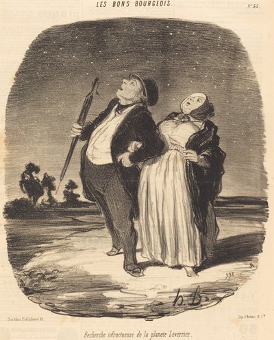 Recherche infructueuse de la planète Leverrier - Honoré Daumier