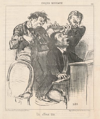 Un affreux trio - Honoré Daumier