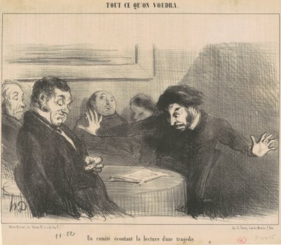 Un comité écoutant la lecture d