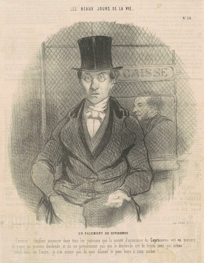 Un Paiement de Dividende - Honoré Daumier