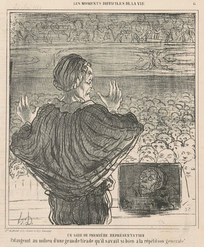 Un soir de première représentation - Honoré Daumier