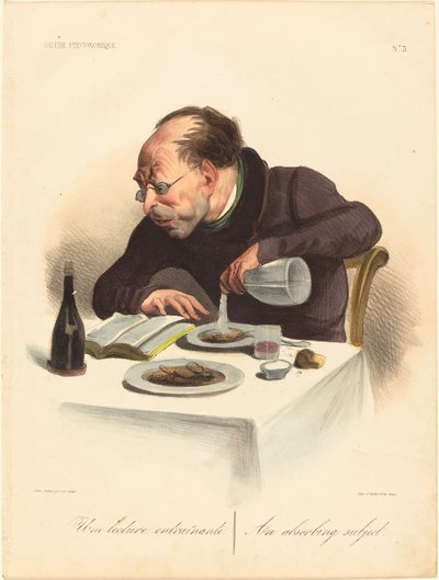 Une lecture entraînante - Honoré Daumier