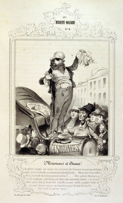 Illustrations sur les idées et légendes Philipon sous le titre Les Cent et Robert Macaire - Honoré Daumier