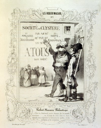 Illustrations sur les idées et légendes Philipon sous le titre Les Cent et Robert Macaire - Honoré Daumier