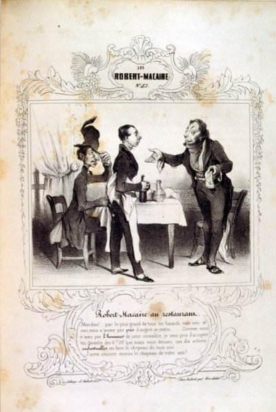 Illustrations sur les idées et légendes Philipon sous le titre Les Cent et Robert Macaire - Honoré Daumier