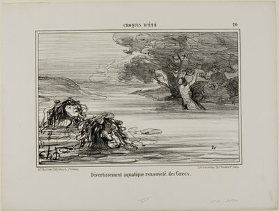 Plaisirs aquatiques empruntés aux anciens Grecs, planche 20 de Croquis D